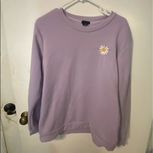 Like purple pull over with flower